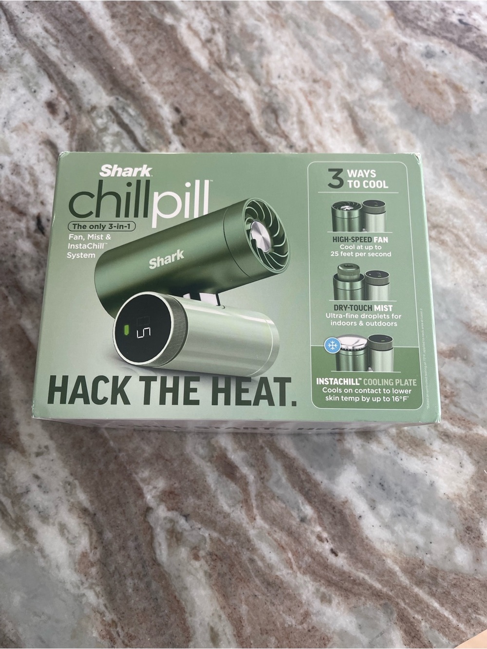 Shark Chill Pill Portable Fan + Mist Cooling System - Green